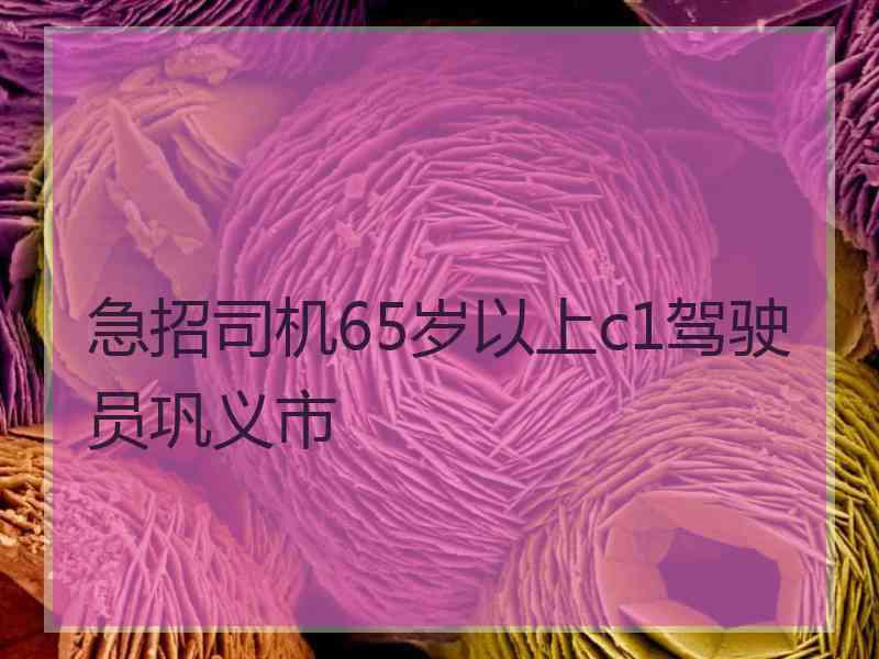 急招司机65岁以上c1驾驶员巩义市