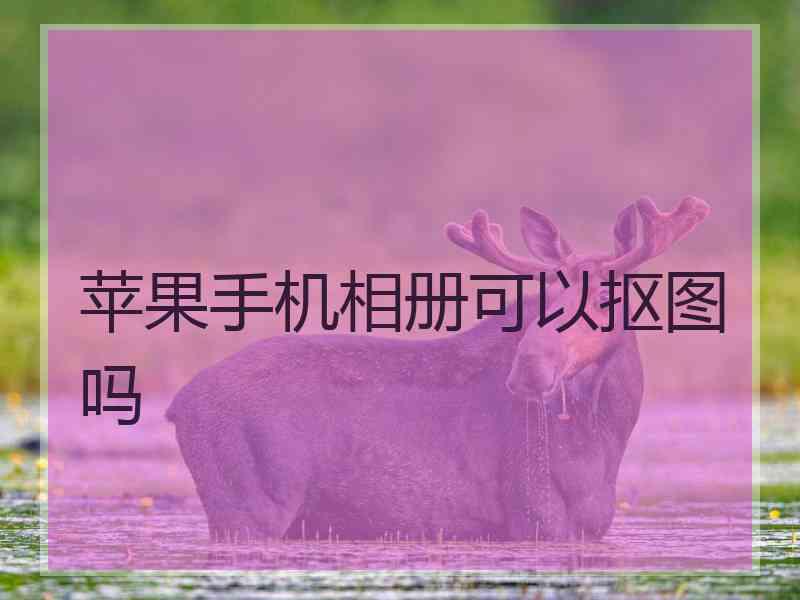 苹果手机相册可以抠图吗