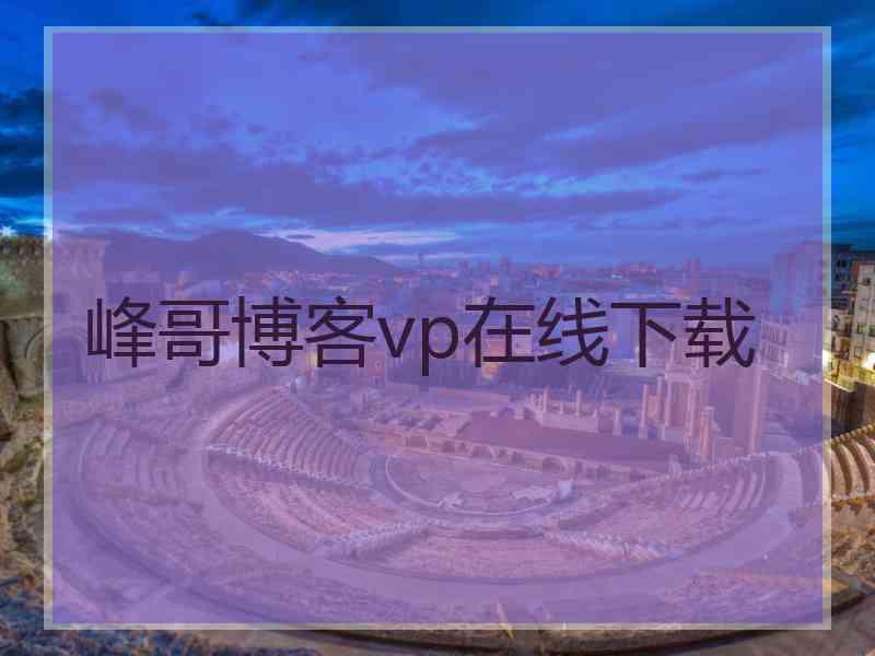 峰哥博客vp在线下载