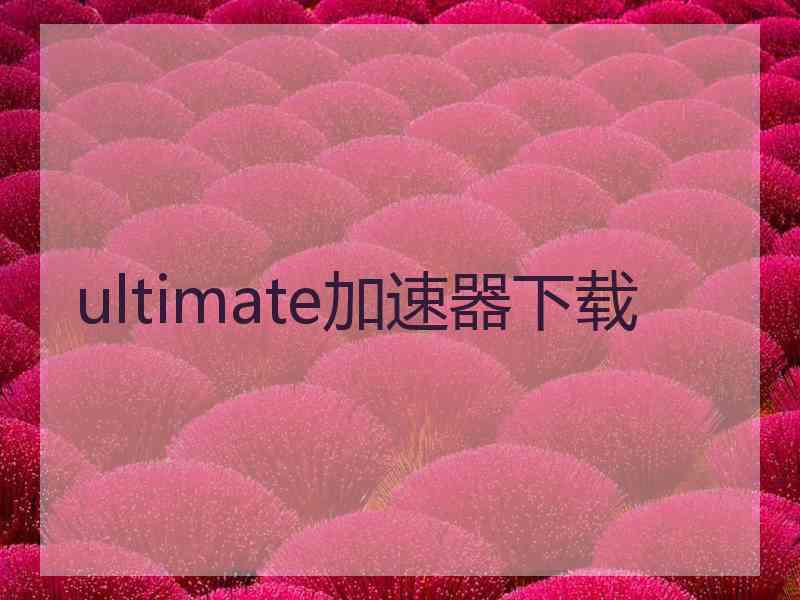 ultimate加速器下载