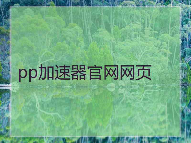 pp加速器官网网页