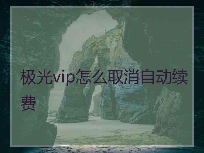 极光vip怎么取消自动续费