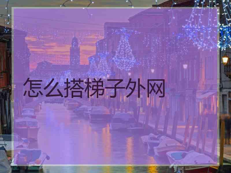 怎么搭梯子外网