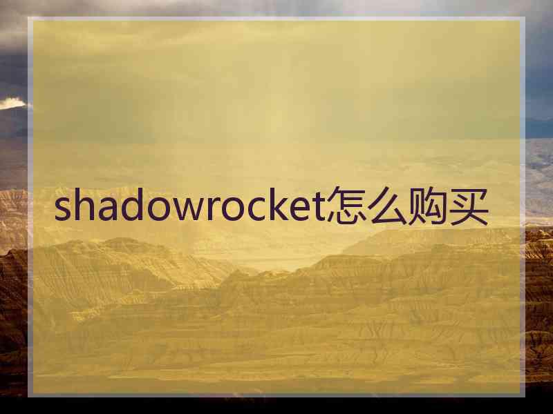 shadowrocket怎么购买