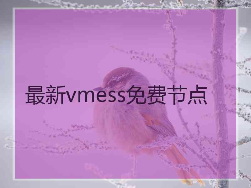 最新vmess免费节点