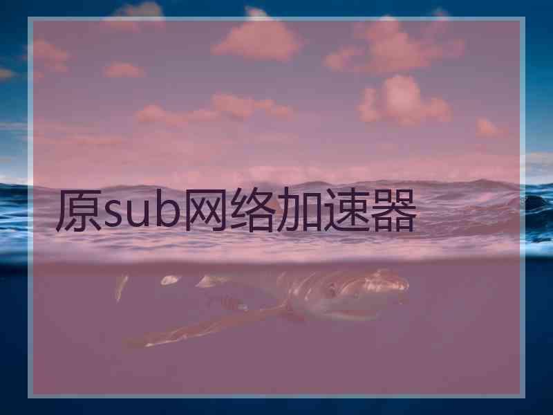 原sub网络加速器