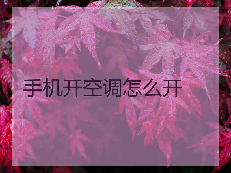 手机开空调怎么开