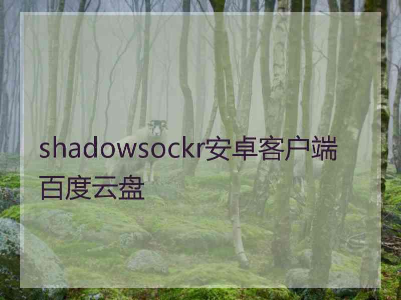 shadowsockr安卓客户端百度云盘