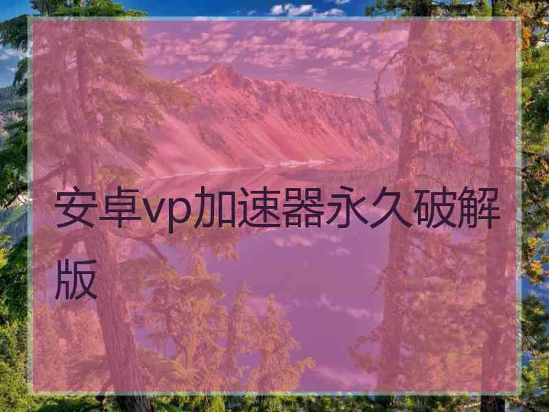 安卓vp加速器永久破解版