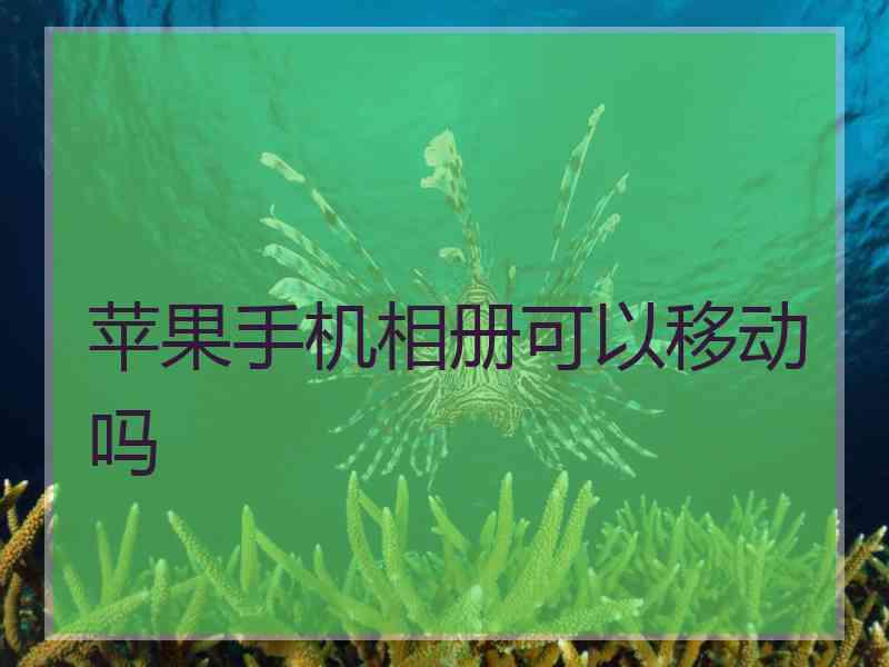 苹果手机相册可以移动吗