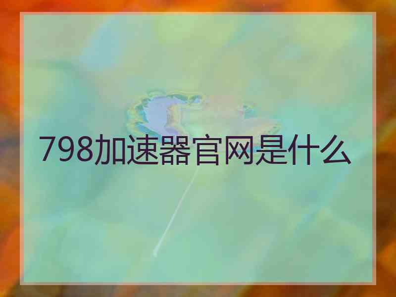 798加速器官网是什么