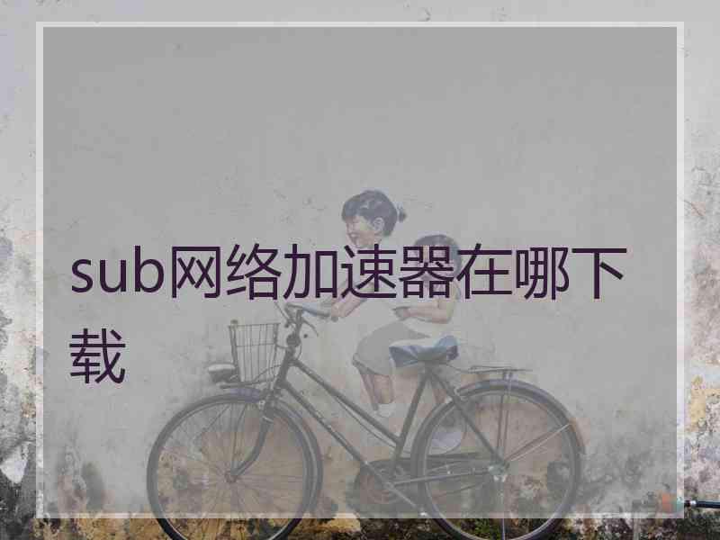 sub网络加速器在哪下载