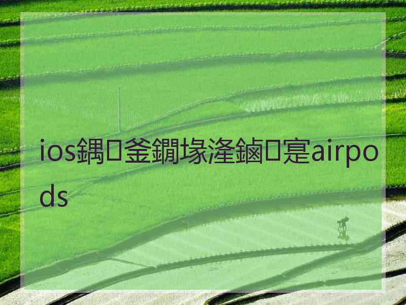 ios鍝釜鐗堟湰鏀寔airpods