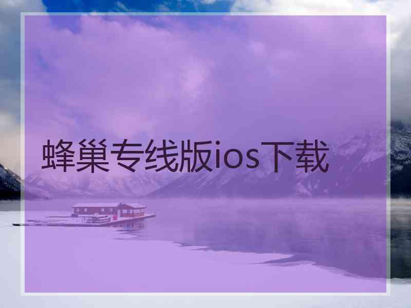 蜂巢专线版ios下载