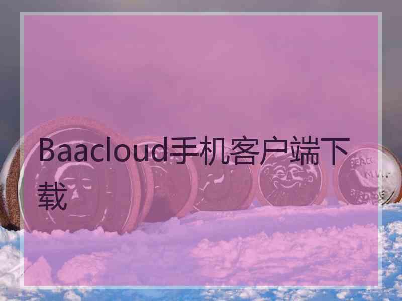 Baacloud手机客户端下载