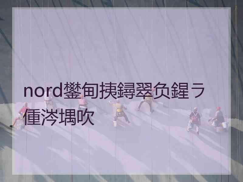 nord鐢甸挗鐞翠负鍟ラ偅涔堣吹