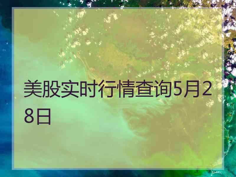 美股实时行情查询5月28日