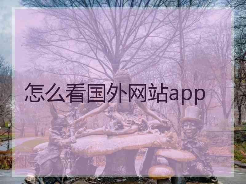 怎么看国外网站app