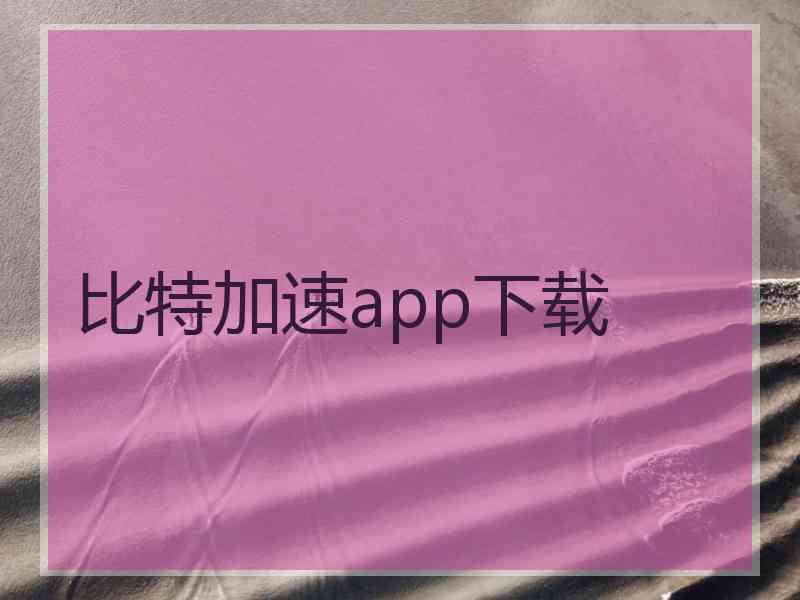 比特加速app下载