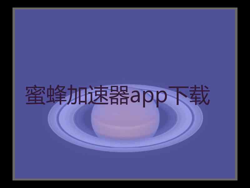 蜜蜂加速器app下载