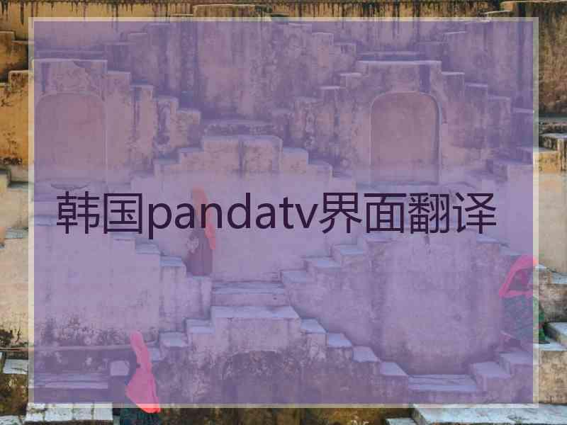 韩国pandatv界面翻译