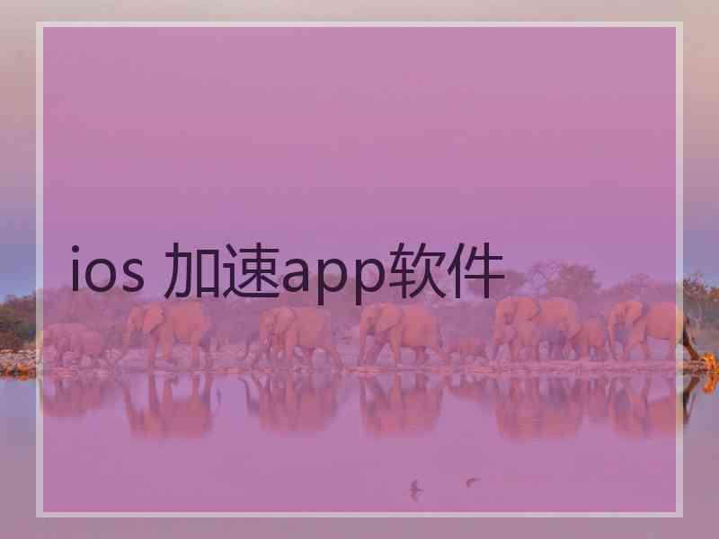 ios 加速app软件