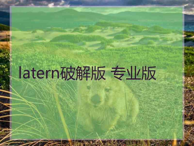 latern破解版 专业版