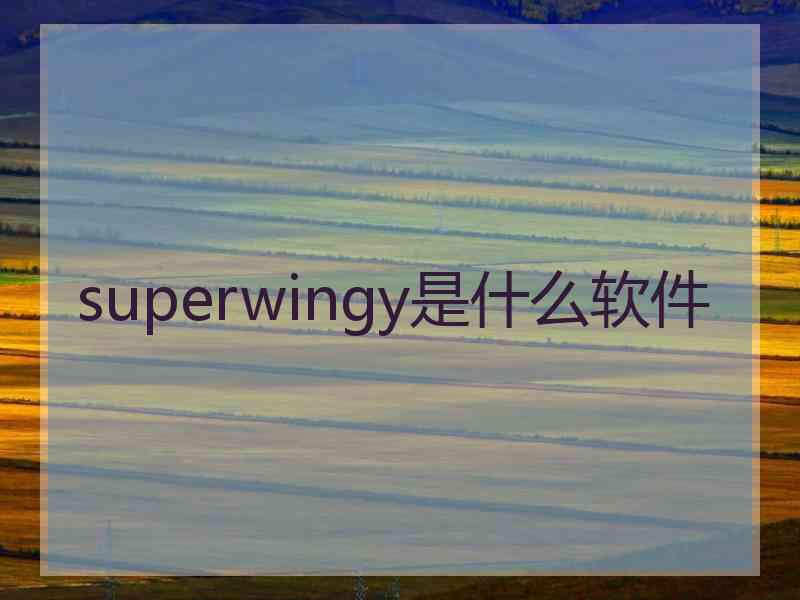 superwingy是什么软件