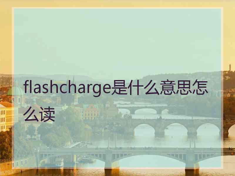 flashcharge是什么意思怎么读