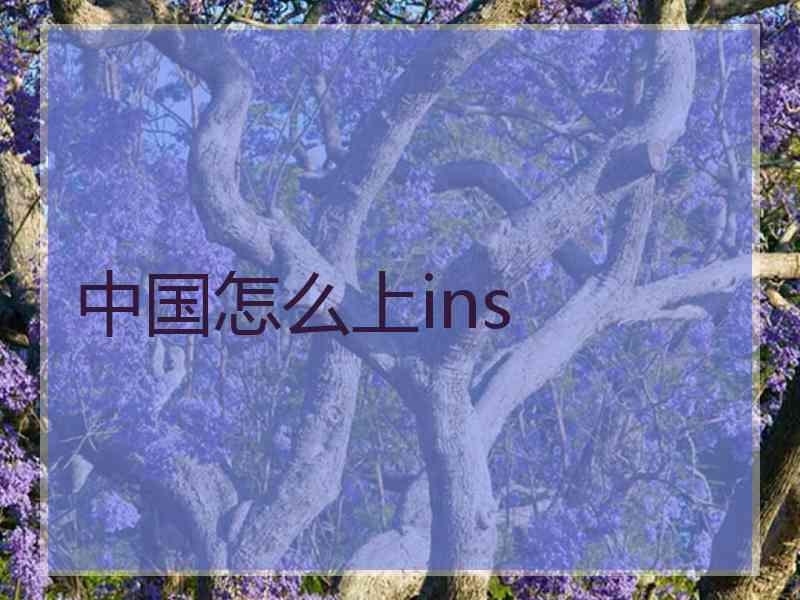 中国怎么上ins