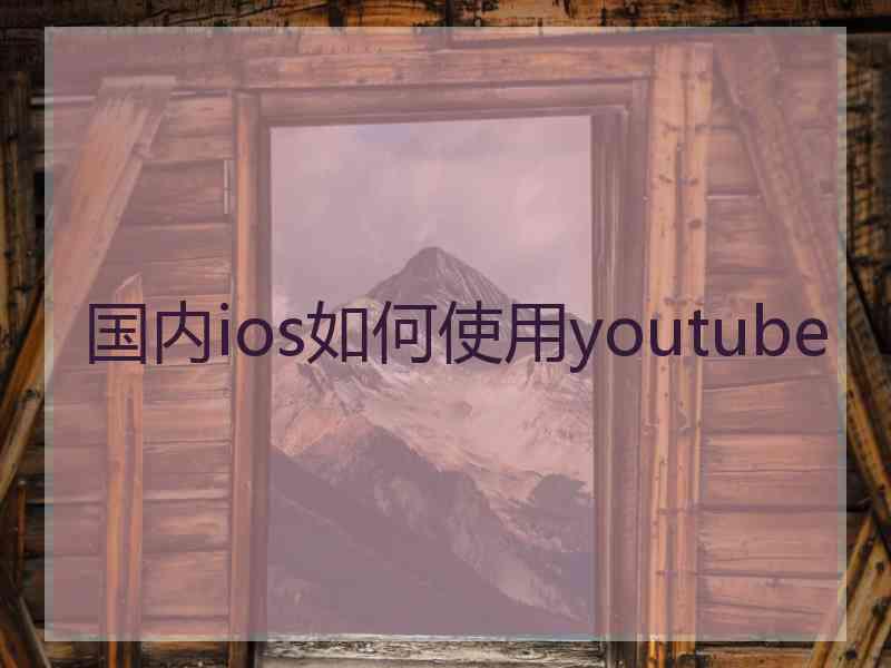 国内ios如何使用youtube