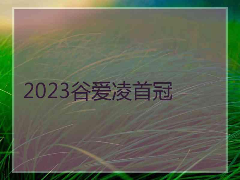 2023谷爱凌首冠