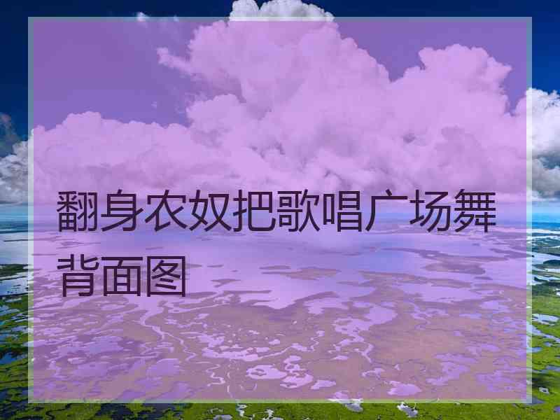 翻身农奴把歌唱广场舞背面图