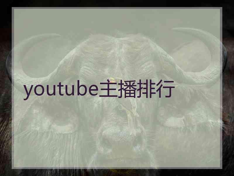 youtube主播排行