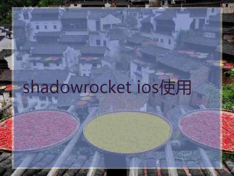 shadowrocket ios使用