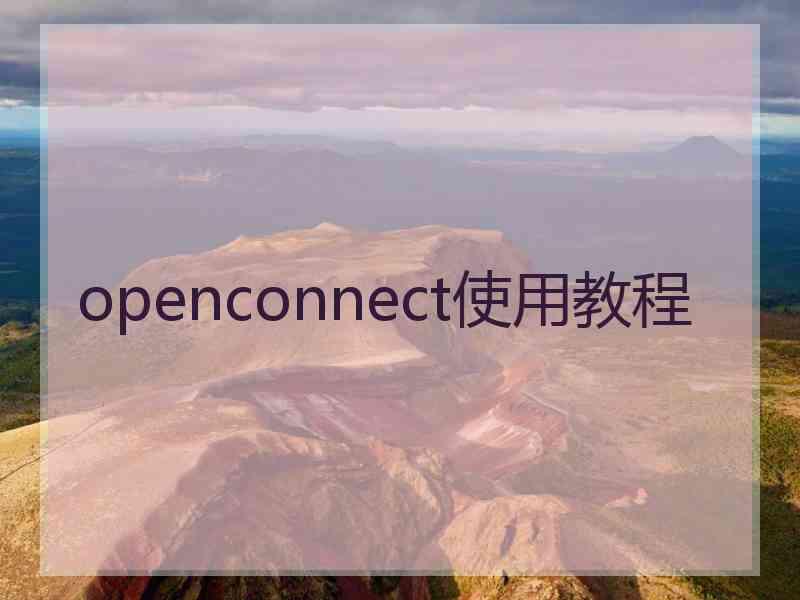 openconnect使用教程