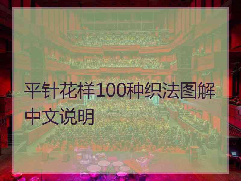 平针花样100种织法图解中文说明