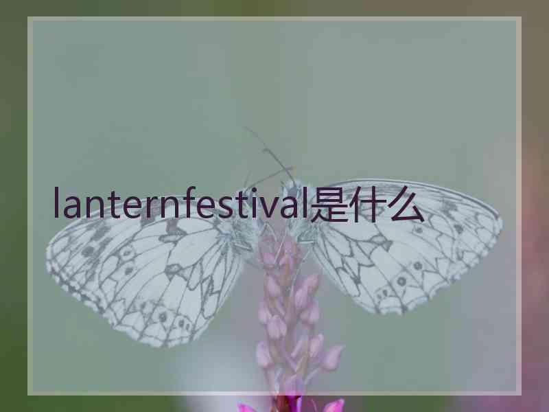 lanternfestival是什么