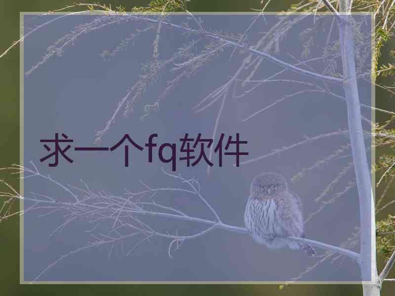 求一个fq软件