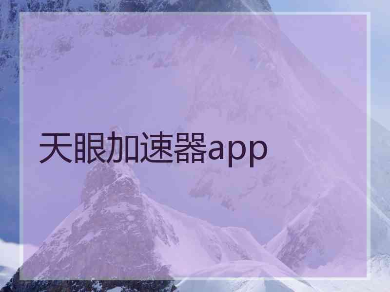 天眼加速器app