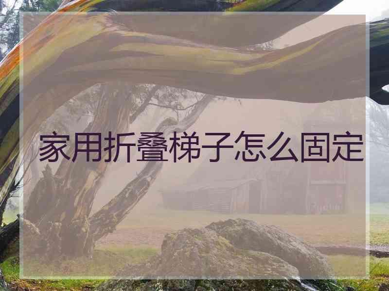 家用折叠梯子怎么固定