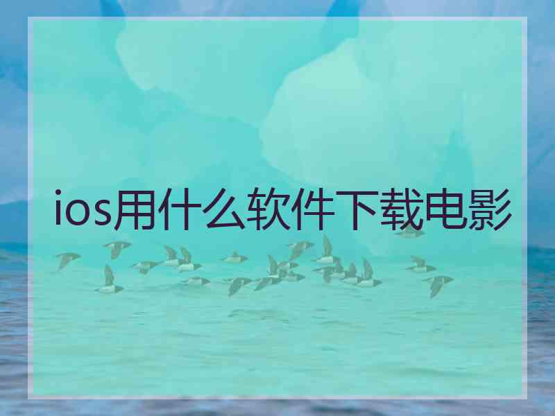 ios用什么软件下载电影