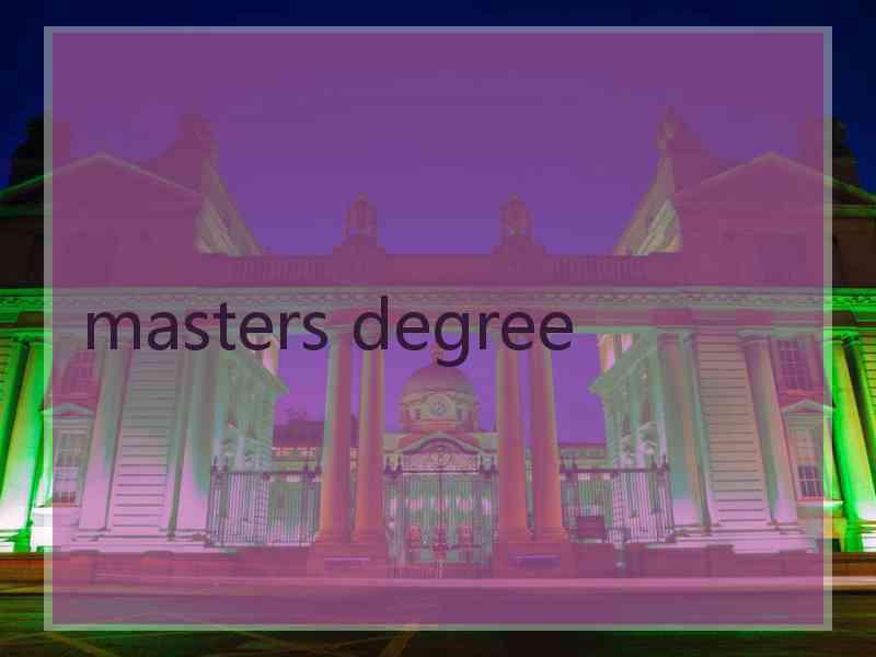 masters degree