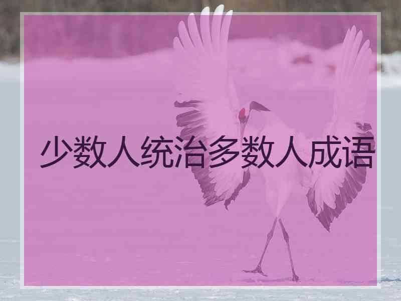 少数人统治多数人成语