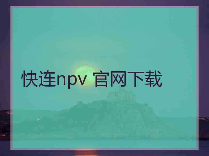 快连npv 官网下载