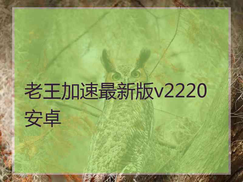 老王加速最新版v2220安卓