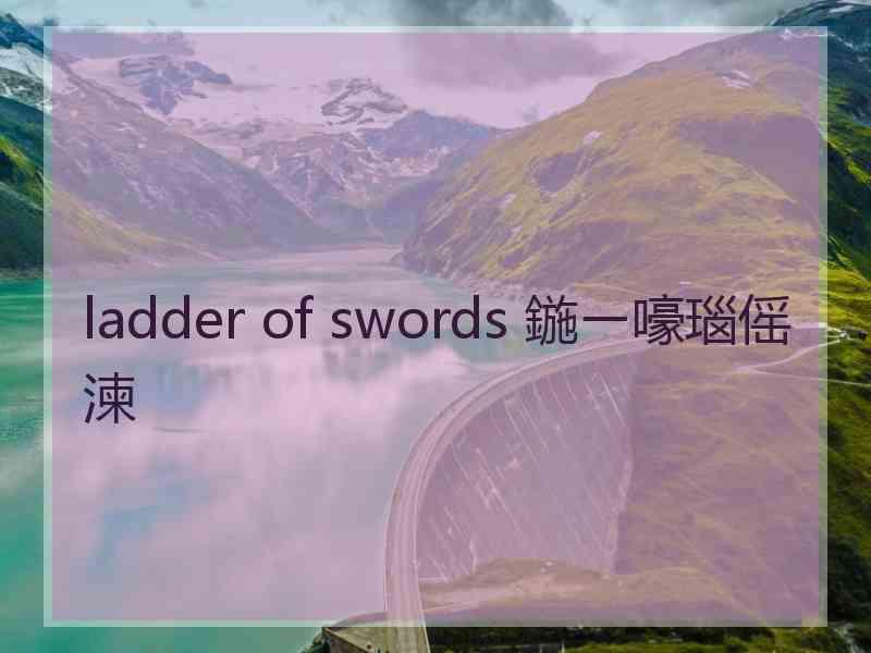 ladder of swords 鍦ㄧ嚎瑙傜湅