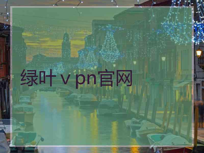 绿叶ⅴpn官网