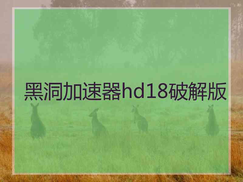 黑洞加速器hd18破解版