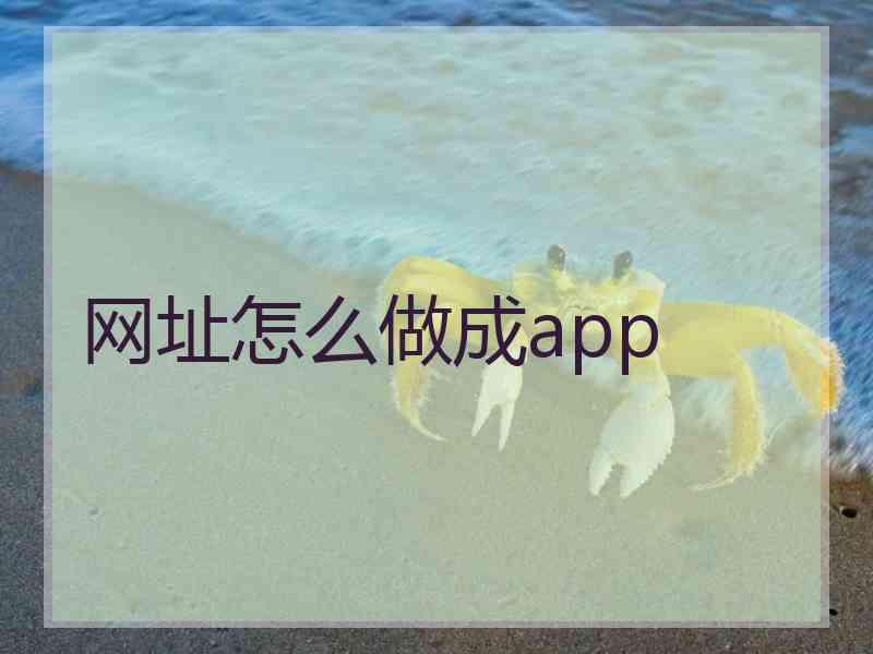 网址怎么做成app